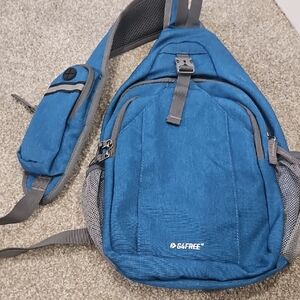 Blue Crossbody Backpack for Men